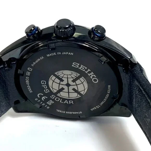 SEIKO SBXC077 satellite radio clock Astron ASTRON SolarGPS Day Date Wristwatch